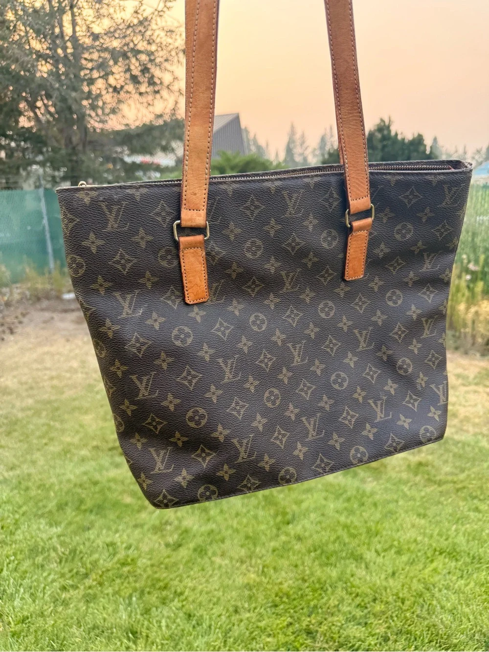 Louis Vuitton Monogram Canvas Tote in Brown and Tan